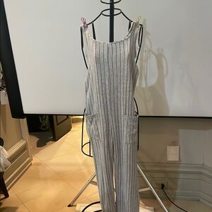 Striped Gray Jumpsuit